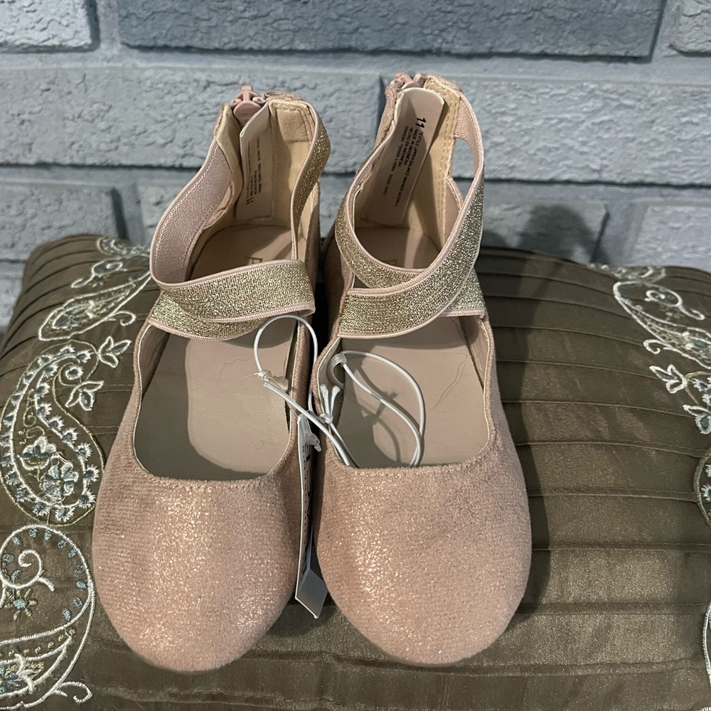 The Children’s Place Rose Gold Wrap Ballet Flat 11